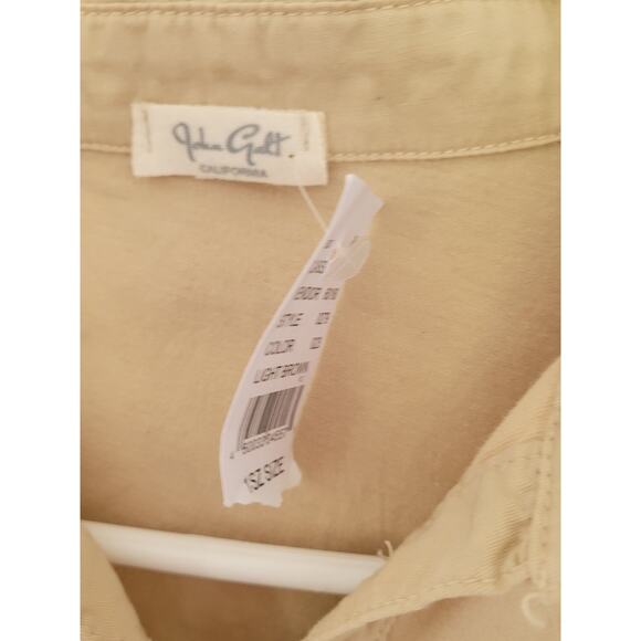 John Galt Women's Collared Polo Tan‎ Shirt One Size NEW #8/17 - Picture 3 of 4